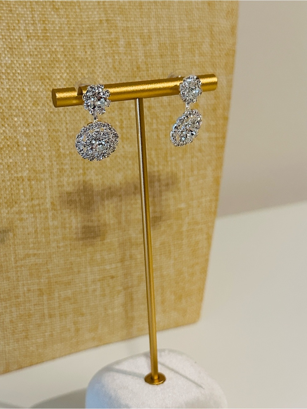 Fashion Jewelry Silver Crystal Drop Earrings